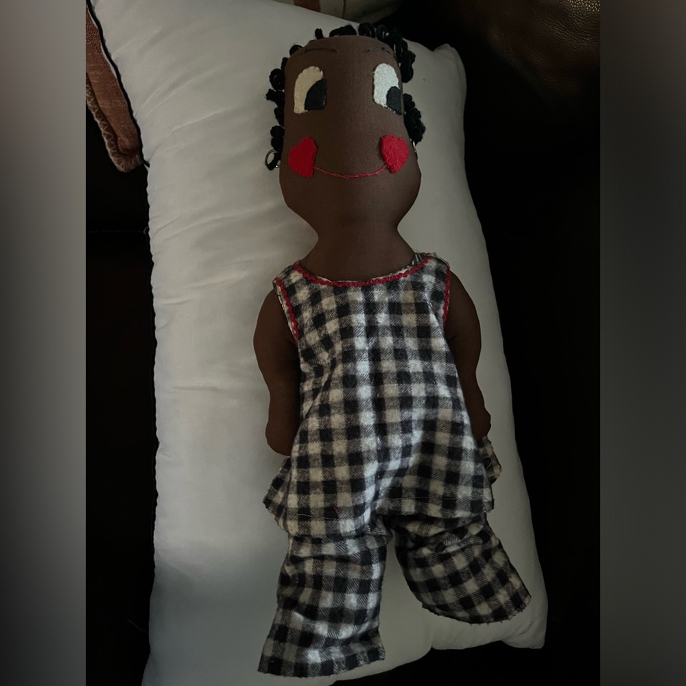 Vintage black, Americana, handmade doll and clothes